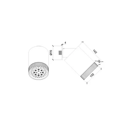 Cap de duș SB Round Beam Multi-jet de 10 cm, negru mat, 1208956693
