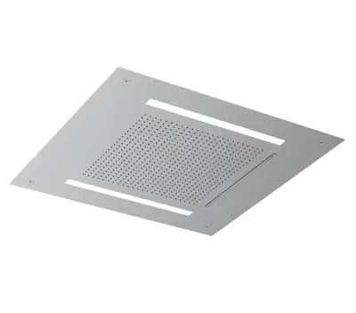 SB Square 316 Dus cu cascada Velvet Temptation și cromoterapie LED, finisaj de gun metal PVD periat 1208956746.
