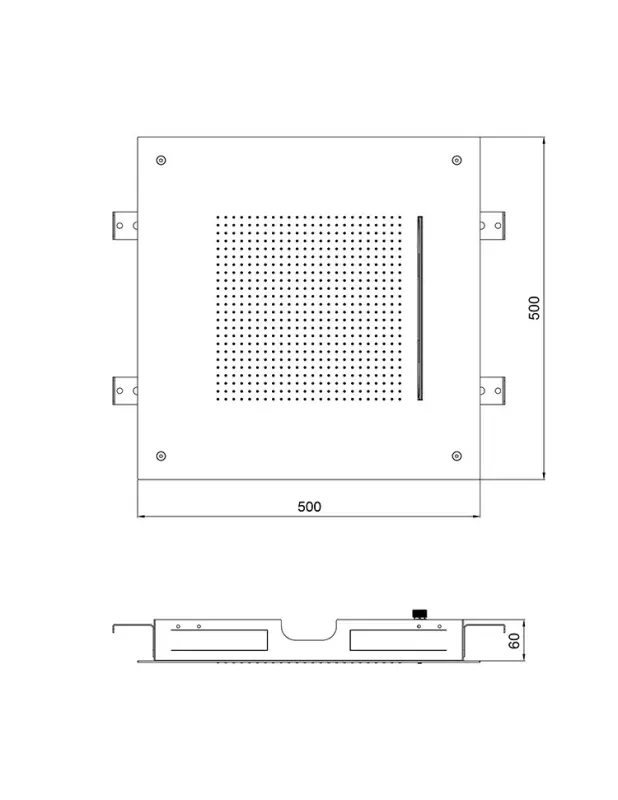 SB Square 316 Duș de tavan încorporat Velvet Temptation și cascadă negru mat 1208956749