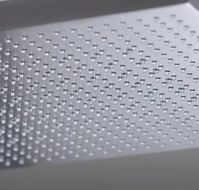 Dusche SB Square 316 Emotion Dual, gebürstetes PVD Waffeleisen, 1208956759