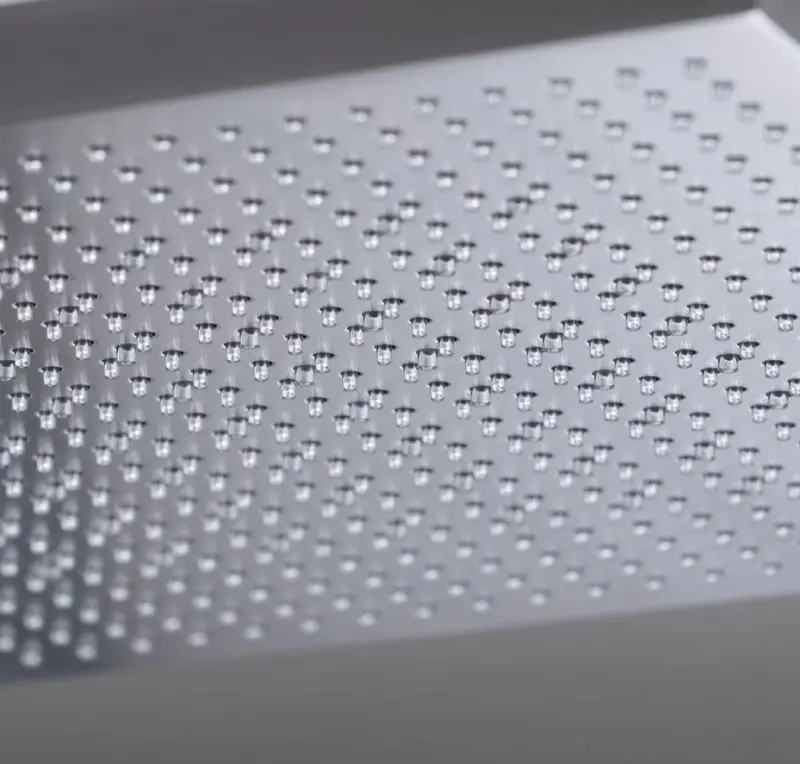 Dusche SB Square 316 Emotion Dual, gebürstetes PVD Waffeleisen, 1208956759