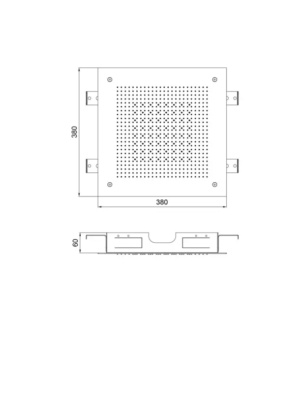 SB Square 316 Duș de ploaie incorporabil Velvet Temptation Dual flow alb mat 1208956765