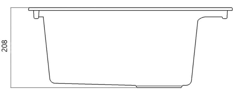 Chiuvetă de construcție gri din beton, 58x53 cm, cu orificiu pentru robinet și scurgere din oțel inoxidabil, 1208956771.