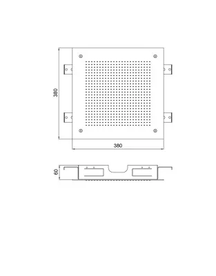 Piața SB Square 316, duș de tavan încorporat Velvet Temptation, alb mat, 1208956775.