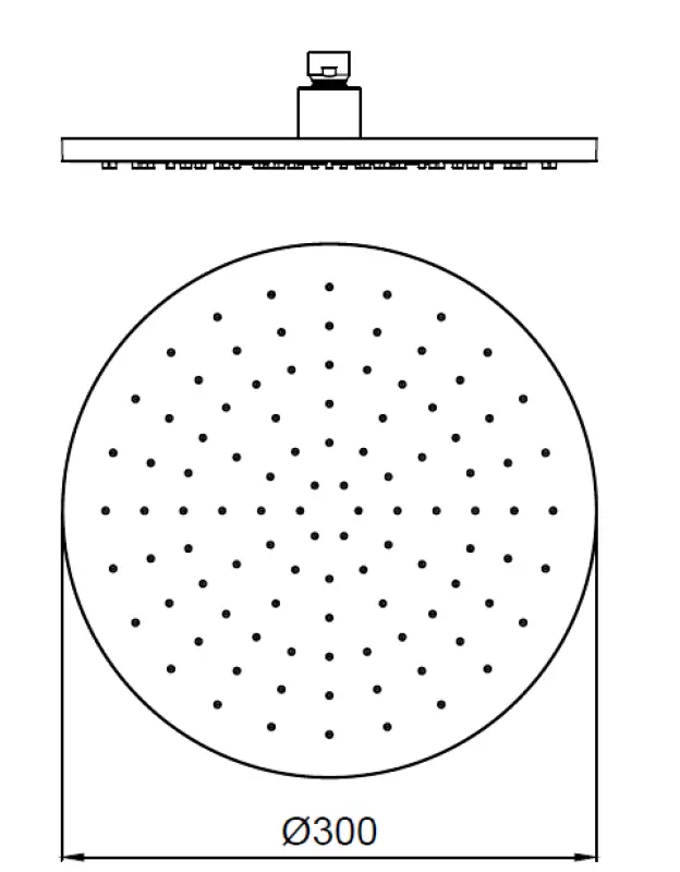 Setul complet de duș încorporat SB Round, din oțel inoxidabil periat, 1208956785