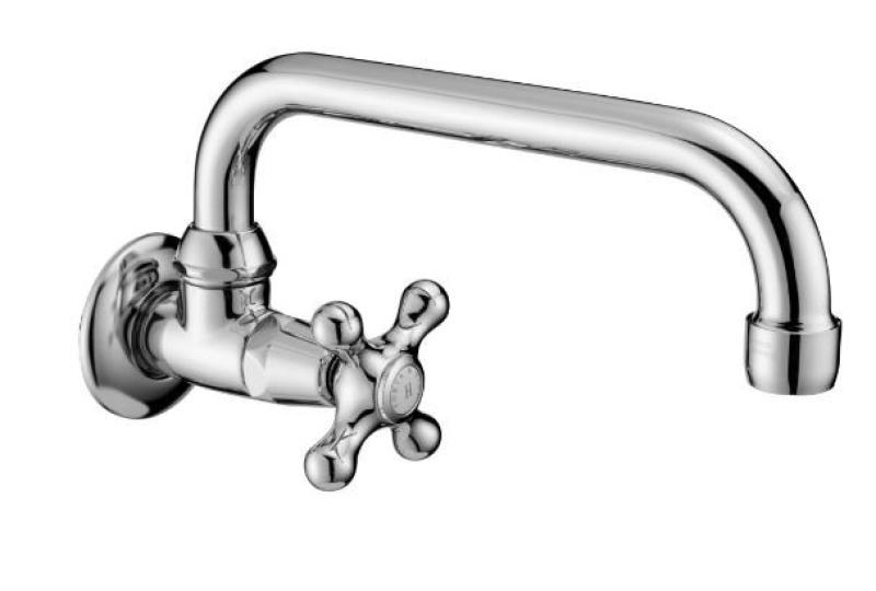 Robineta clasică de perete pentru fântână de apă rece cu mâner puternic și duză pivotantă din bronz 1208956897.