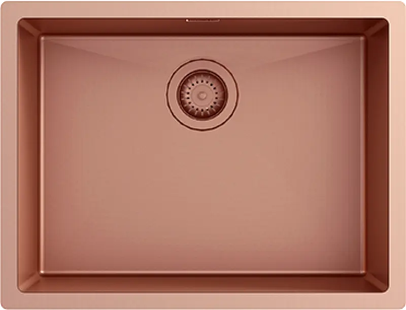 Vă rugăm să rețineți că traducerea automată este adesea inexactă. În limba română, textul ar putea fi tradus astfel: 

"Lavabo din cupru Ausmann Turt, cu strat de cupru PVD, 54x40, montaj sub