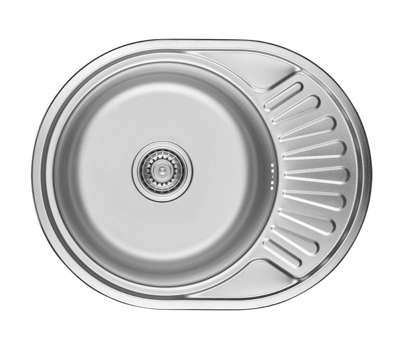 Chiuvetă cu cuvântul de ordine din oțel inoxidabil Ausmann Basic, cu scurgător reversibil, 57x45 cm, inclusiv sifon. 1208956973.