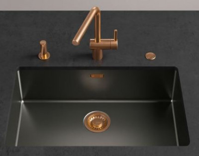 Franke Mythos Masterpiece Set de scurgere culoare gun metal cu buton de apăsare pentru golire automată 112.0653.035.
