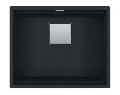 Franke Kubus KNG 110.52 chiuvetă neagră mată 52x42 granit montaj subblat 125.0627.319