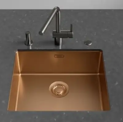 Franke Mythos Masterpiece BXM 210.50 PVD Chiuvetă de cupru 500x410mm Montare la nivel și submontare 127.0674.363