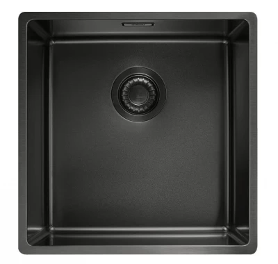 Franke Mythos Masterpiece BXM 210.40 PVD Gun Metal Chiuvetă 400x410mm Montaj la Nivel și Montaj Sub Blat 127.0674.537