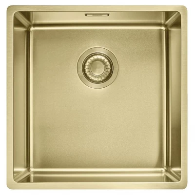 Franke Mythos Masterpiece BXM 210.40 PVD Aur Chiuvetă 400x410mm Montare la Nivel și Sub Blat 127.0674.582