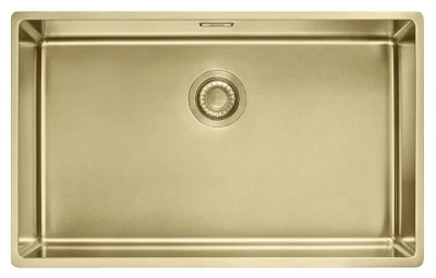 Franke Mythos Masterpiece BXM 210.68 Mare PVD Aur 685x410mm Instalare la Nivel și Instalare Sub Blat Chiuvetă 127.0674.533