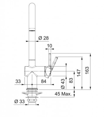 Franke Active J Robinet de bucătărie negru mat cu duză pivotantă 115.0653.398