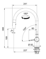 Franke Active J Robinet de bucătărie negru mat cu duză extensibilă 115.0653.404