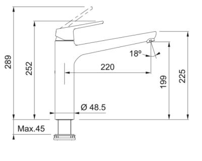 Franke Lift  Robinet de bucătărie negru mat cu duză pivotantă 115.0621.667