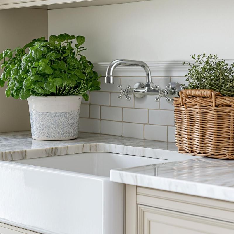 AquaTrimo Vivaldi robinet de bucătărie clasic de perete cu duză superioară crom 21VV7066CM