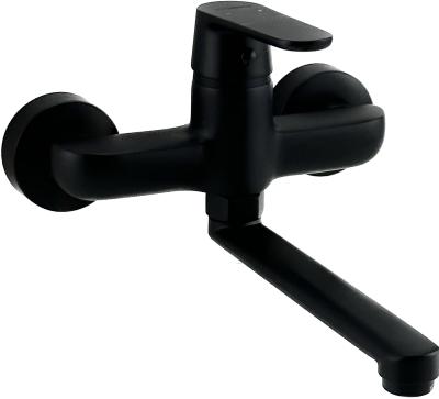 AquaTrimo Chopin robinet de perete negru cu duză inferioară de 235mm 21CP7075SW