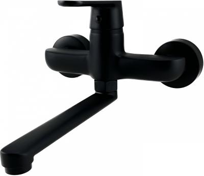 AquaTrimo Chopin robinet de perete negru cu duză inferioară de 235mm 21CP7075SW
