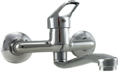 AquaTrimo Verdi robinet de perete cu un singur maner cromat pentru bucătărie cu duză scurtă 21VD7079CM