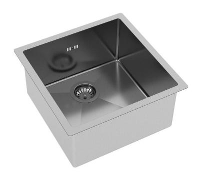 Chiuvetă de bucătărie din oțel inoxidabil Ausmann sau RVS, 40x40cm, montaj suprafață sau subblat, adâncime suplimentară de 22cm, cod 1208957112.