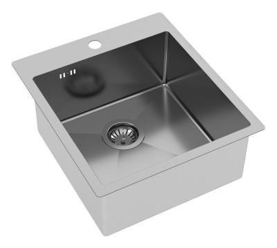 Ausmann Oder Blue inox chiuvetă 45x50cm montare la nivel și deasupra cu banc de robinet 1208957117