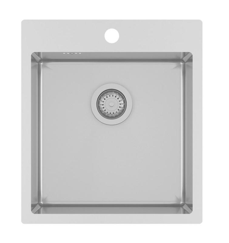 Ausmann Oder Blue inox chiuvetă 45x50cm montare la nivel și deasupra cu banc de robinet 1208957117