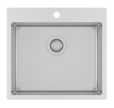 Chiuvetă din oțel inoxidabil Ausmann sau Blue, cu dimensiuni de 55x50cm, montaj pe suprafață sau integrată, cu orificiu pentru robinet. Cod 1208957118.