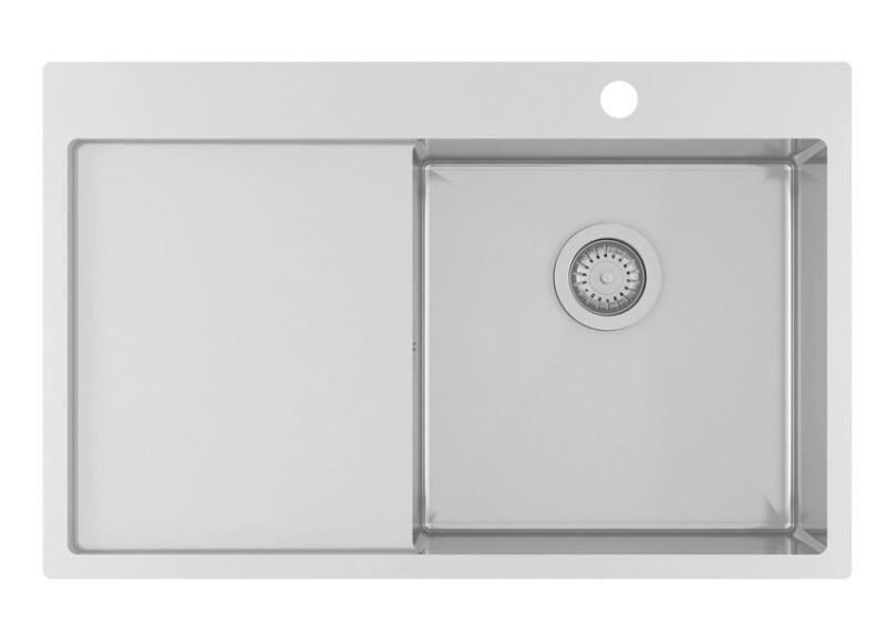 Chiuvetă din oțel inoxidabil Ausmann sau Blue, 78x50 cm, montaj pe suprafață sau sub blat, cu zonă pentru scurs 1208957121.