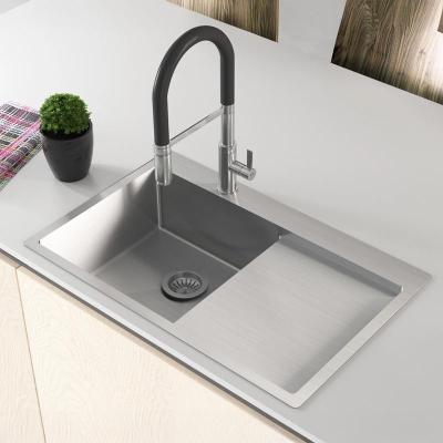 Chiuvetă din oțel inoxidabil Ausmann sau Blue, 78x50cm, montaj pe suprafață sau sub blat, cu zonă de scurgere, cod produs 1208957122.