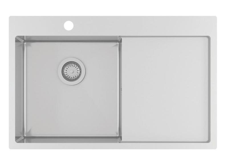 Chiuvetă din oțel inoxidabil Ausmann sau Blue, 78x50cm, montaj pe suprafață sau sub blat, cu zonă de scurgere, cod produs 1208957122.