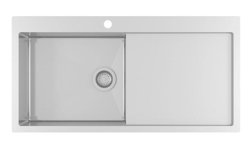 Chiuvetă mare din oțel inoxidabil Ausmann sau Blue, 100x51cm, montaj suprafață sau încorporat, cu zonă de scurgere, 1208957124.