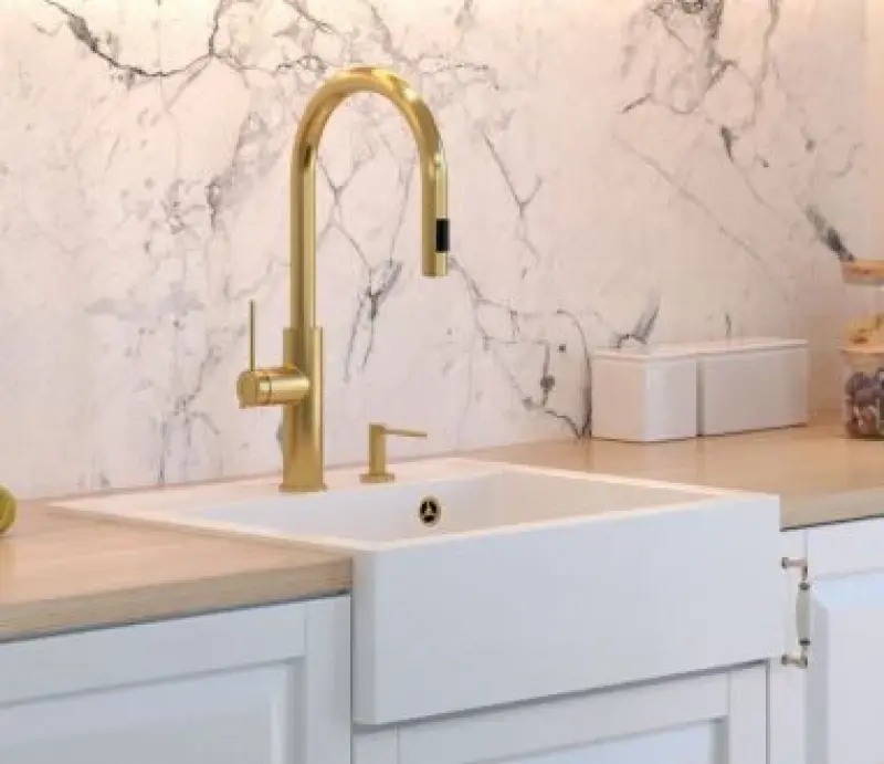 Ferma Quadri, cu chiuvetă din granit alb mat, de 595x540mm, montată pe suprafață sau sub blat, în stil rustic, 1208957209.