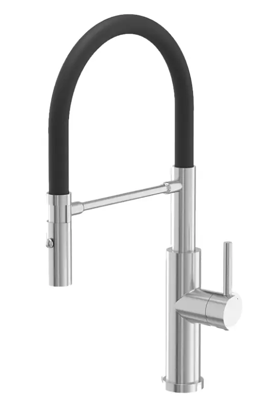 Quadri Chester Baterie de bucătărie cu duză flexibilă și duș cu 2 jeturi în oțel inoxidabil 1208957226