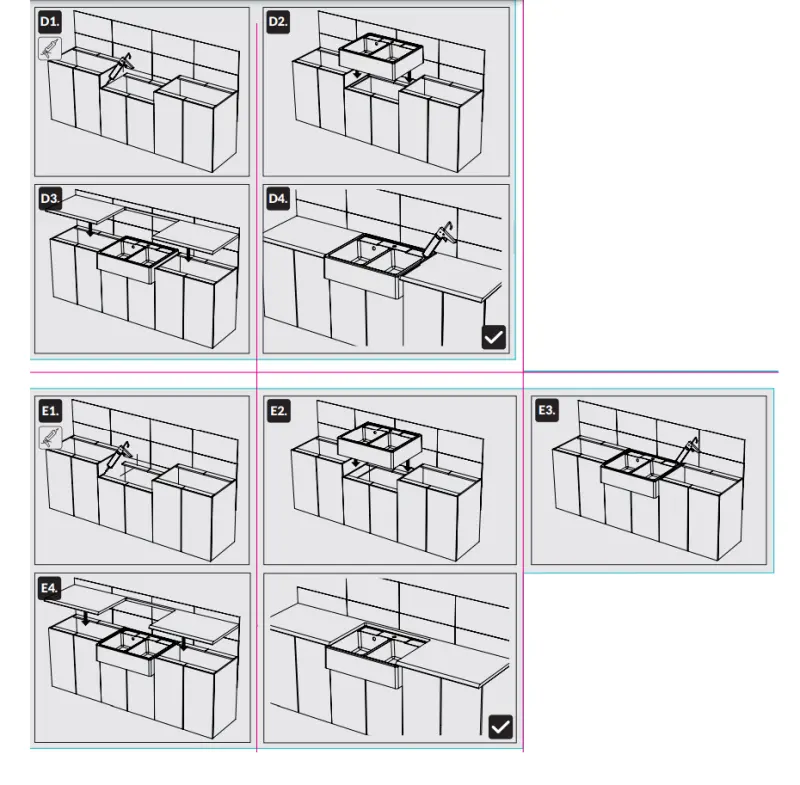 Granit Ferma Mea chiuveta de bucătărie dublă din granit 80x63 cm, alb, montaj între și sub blat 1208957290.