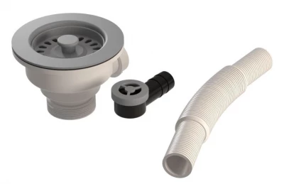 GraniteMy Set de scurgere gri cu revărsare rotundă 1208957347