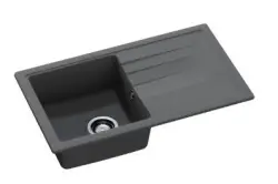 Granită My Smart extra supraadâncă de granit, chiuvetă neagră, 76x44cm, cu scurgere reversibilă 1208957353.