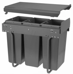 Sistem de sortare Garbi S-30-3 incorporabil cu 3 coșuri de gunoi de 10 litri 1208957362.
