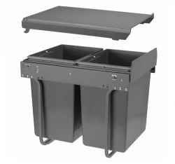 Sistemul de sortare încorporat Garbi Sorter S-40-2, cu 2 coșuri de gunoi de 2 x 20 litri, 1208957364.