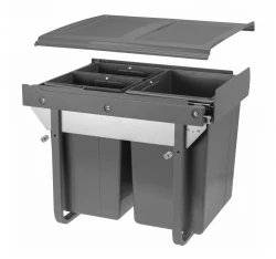 Sistemul de sortare încorporabil Garbi S-45-3 cu 3 coșuri de gunoi, 1 x 20 litri și 2 x 10 litri 1208957366