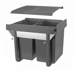 Sistemul de sortare Garbi S-45-2, cu două coșuri de gunoi încorporate de 20 de litri fiecare, 1208957367.