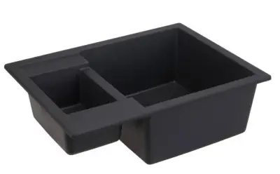 GranităMy Smart extra josină 1,5 chiuvetă granită neagră montată pe blat, reversibilă, 58x44cm 1208957386