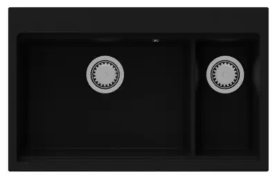 GraniteMy Limited oferă o masă de bucătărie mare din granit, cu o chiuvetă neagră inclusă, cu accesorii, cu o dimensiune de 76x48 cm.