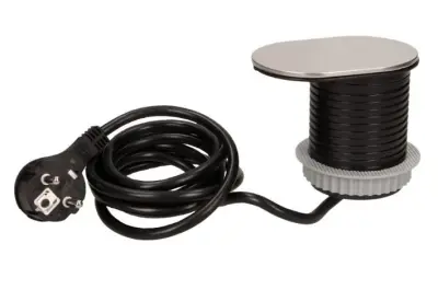 Indux Slide priză încorporată pentru bucătărie Penaarde în blat cu USB și priză culoare oțel inoxidabil 1208957392