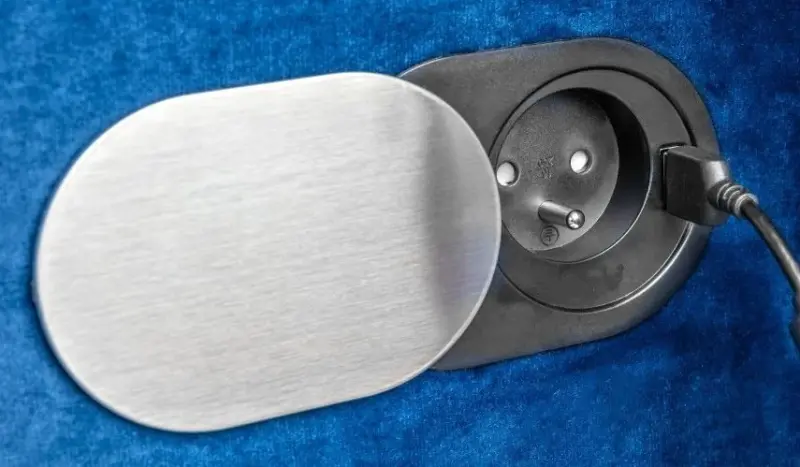 Indux Slide priză încorporată pentru bucătărie Penaarde în blat cu USB și priză culoare oțel inoxidabil 1208957392