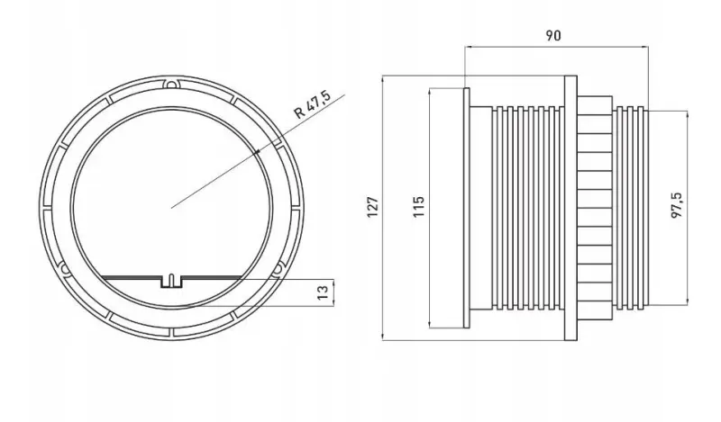Indux Cover priză de înglobare cu împământare argintie pentru bucătărie în blatul de lucru cu 2 conexiuni USB 1208957399