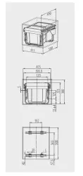 Cosul de gunoi pentru bucătărie Garbi Sorter S-45-2-15 încorporat, cu 2 x 15 litri, extra scund, 1208957444.