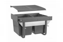 Cosul de gunoi pentru bucătărie Garbi Sorter S-45-2-15 încorporat, cu 2 x 15 litri, extra scund, 1208957444.