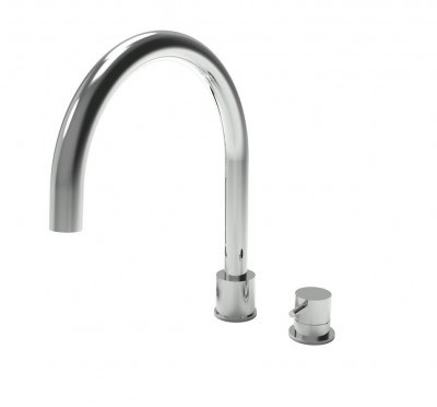 Waterevolution Flow Robinet de bucătărie cu 2 orificii negru mat T151PR